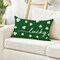 St Patricks Day Lucky Clover Throw Pillow Cover, 12 x 20 Inch Shamrock Green Cushion Case Decoration for Sofa Couch